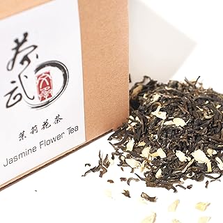 ChaWuWarmSun [B] Jasmine Flower Green Tea,3.5oz/100g,Chinese Loose Leaf Tea