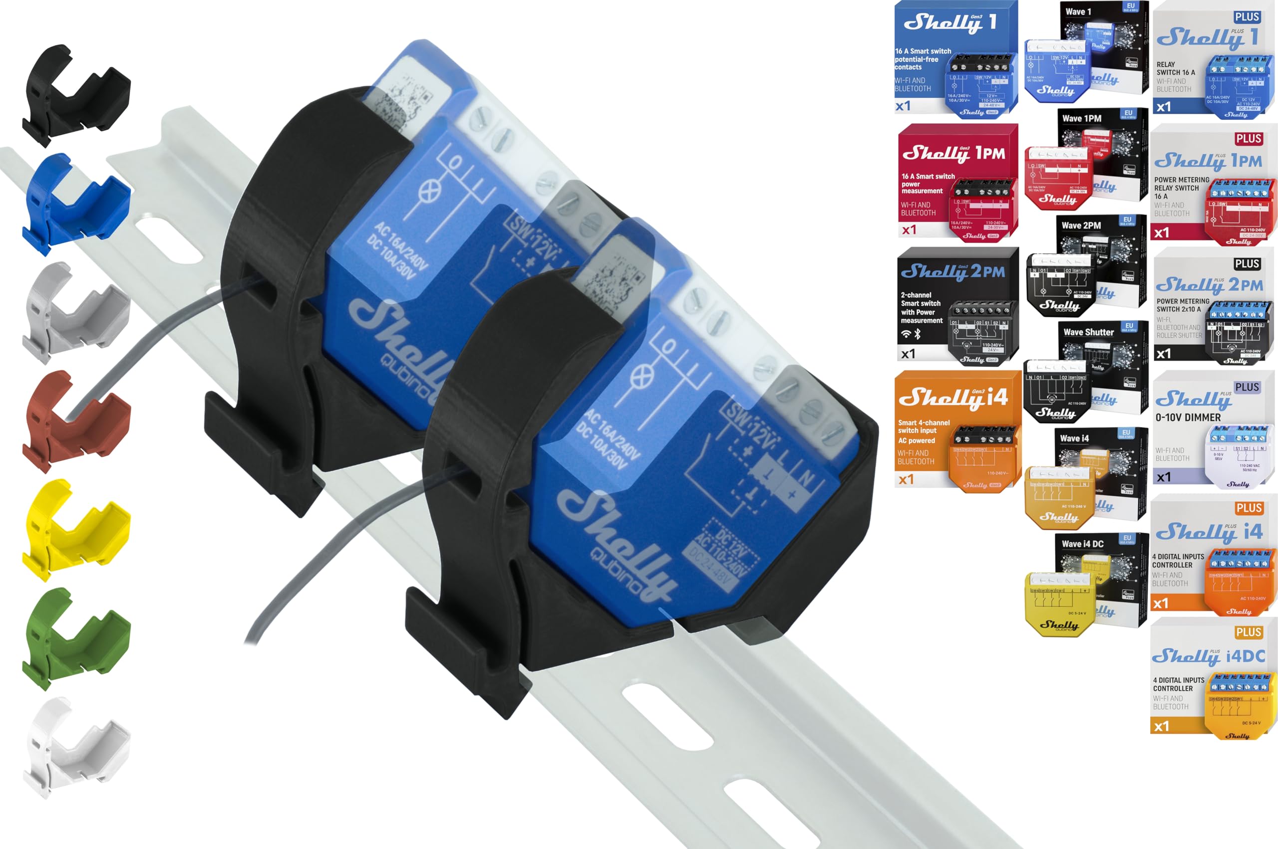 Supporto Guida DIN Per Shelly - Compatibile Con 18 Modelli Tra Cui Gen3, Plus E Wave - Foto 9