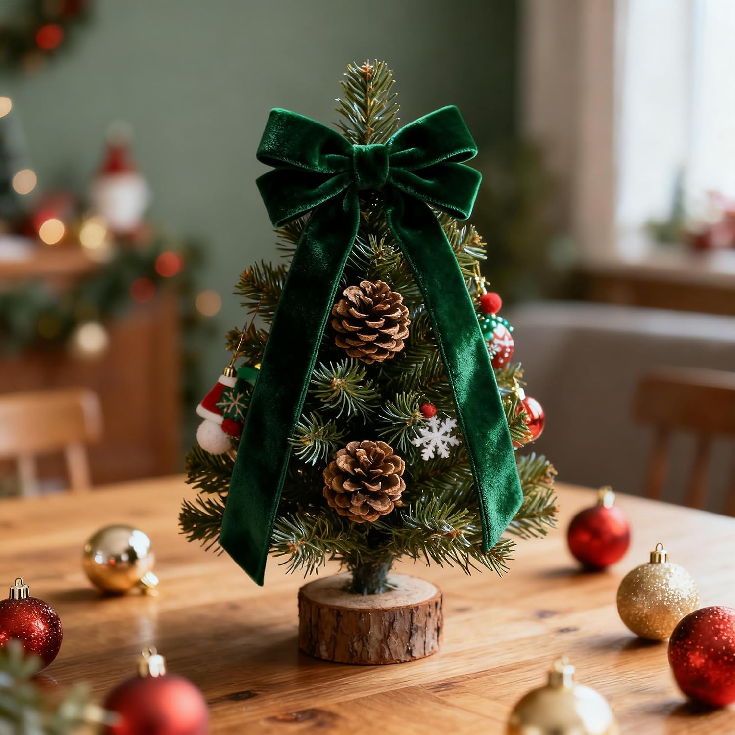Dark Green Velvet Ribbon 1-1/2 Inch x 20 Yards Perfect for Christmas Tree Gift Wrapping Flower Bouquets Wreath Decorations and Hair Bows