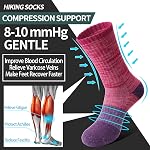 Anlisim Merino Wool Hiking Socks for Women Thermal Winter Warm Boot Work Cushion Socks 5 Pairs