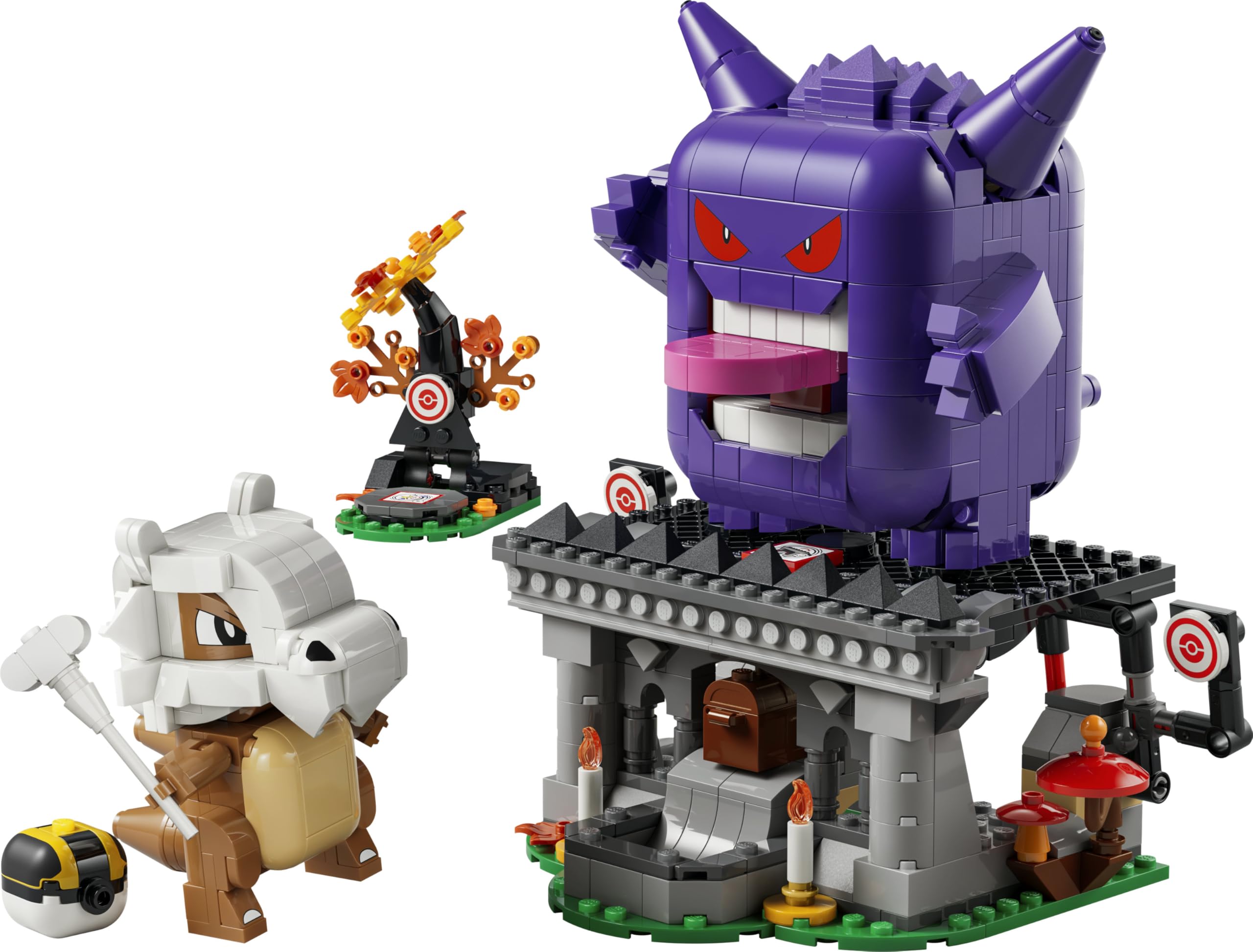 LEGO Pokémon SMART Play: Tragossos und Gengars Gruselduell - kompatibles interaktives Spielset mit 4 SMART Tags und 2 Pokémon Figuren - Geschenkidee für Kinder ab 8 Jahren - 72166
