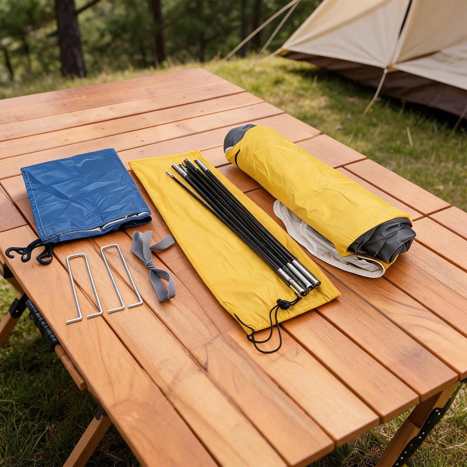 Tenda portatile leggera con i pali della vetroresina per il campeggio all'aperto ed il trekking, verde dell'esercito