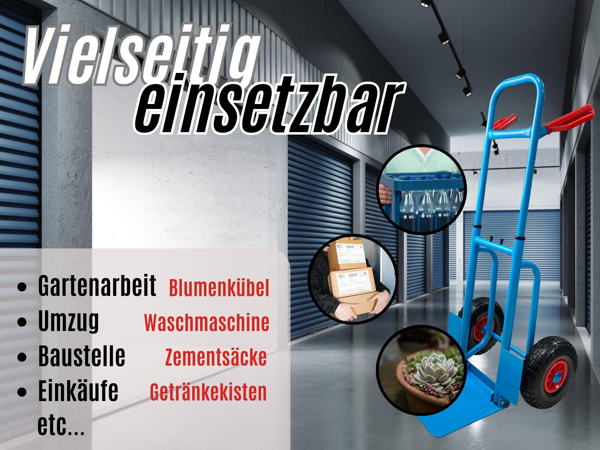 Berger + Schröter 60583 carretilla plegable, color azul