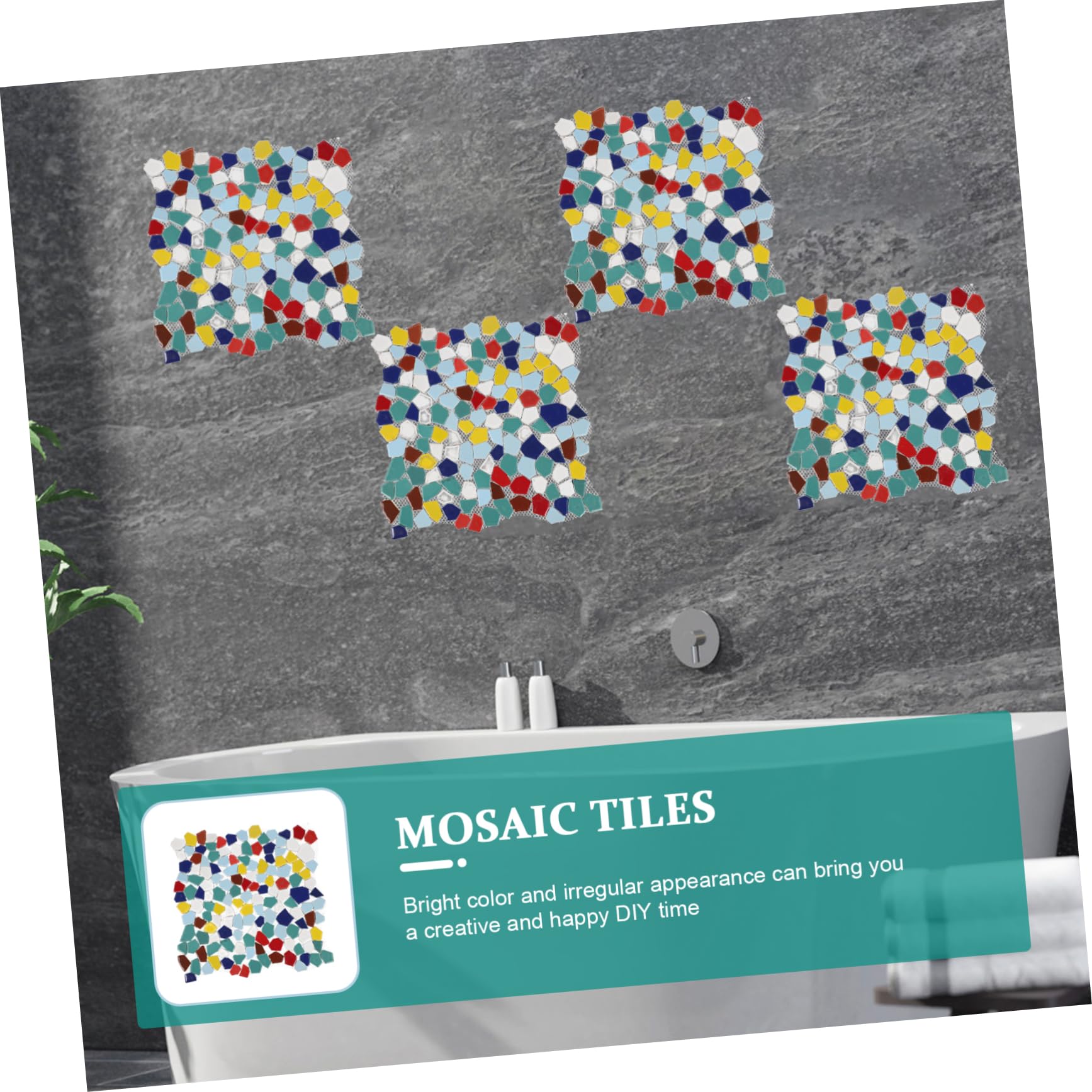 Hohopeti Teselas para Mosaicos de Cerámica, Piezas Irregulares para Manualidades Diy, Bordes Uniformes, Decoración del Hogar y Arte