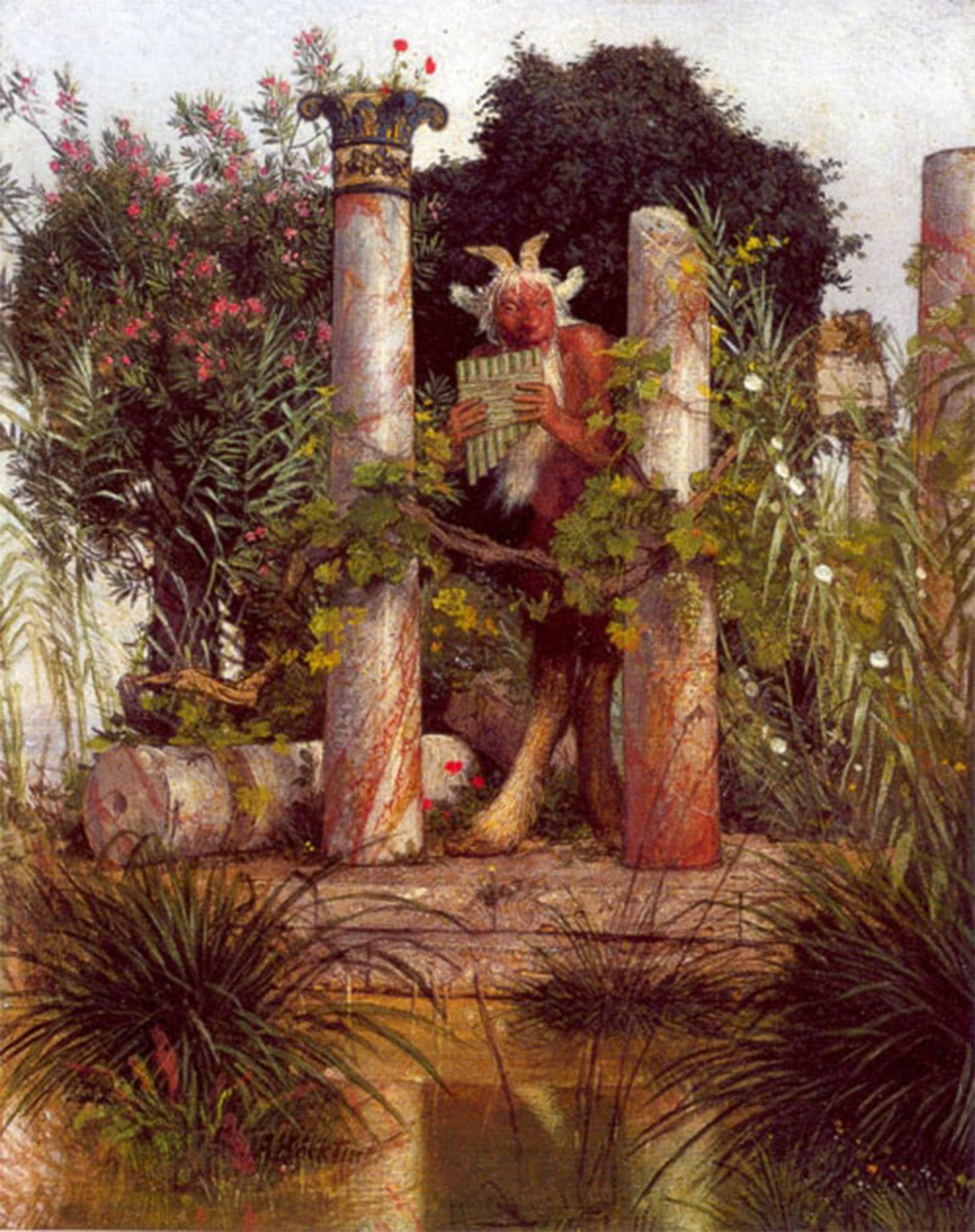 POSTERIIk Famous Print Pop Art Wall Art Graffiti Idyll by Arnold Bocklin Art Prints for Home Decor 60x90cm