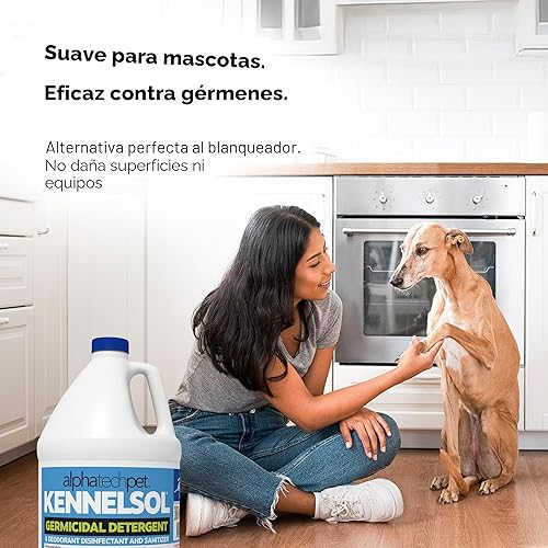 Miniatura 5 de ATP KennelSol Limpiador de perreras de 1 paso, desinfectante líquido de 1 galón, eficaz contra bacterias y virus, desodorante aroma de gaulteria por