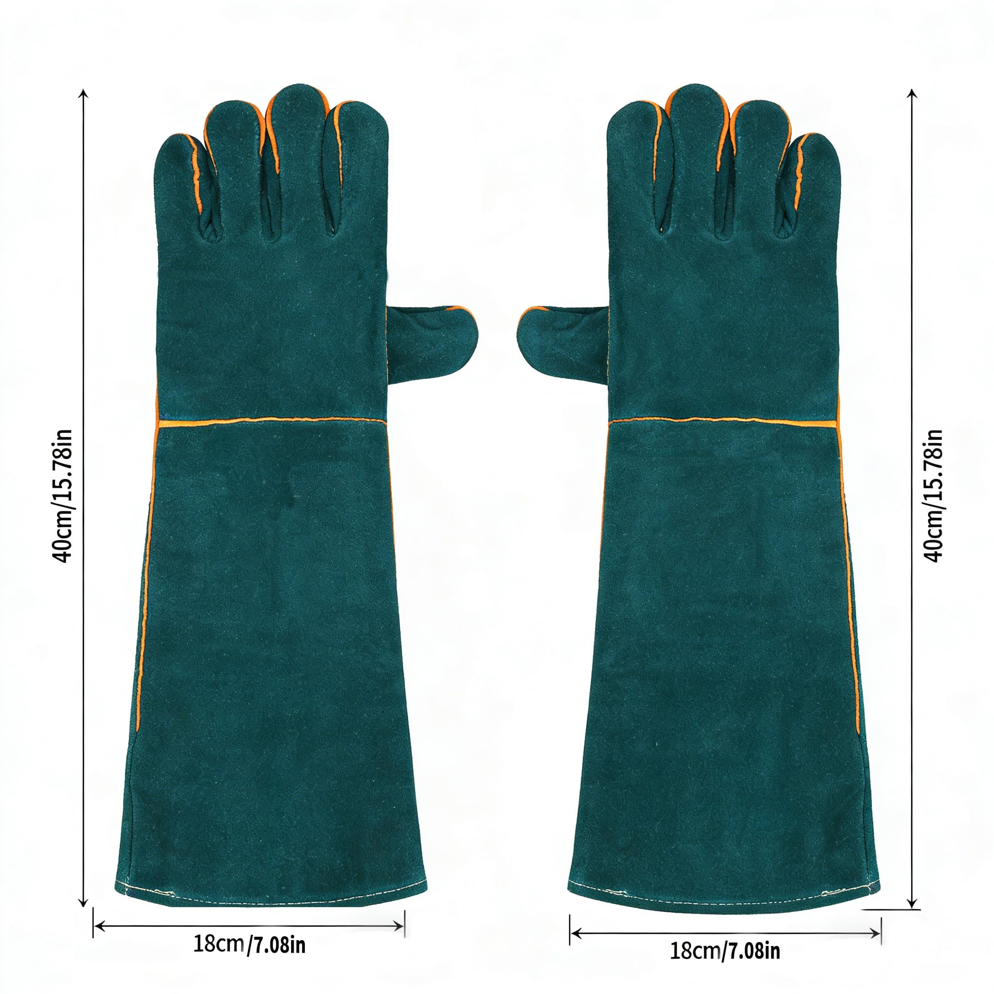 1 Par Guantes Antimordeduras Perros, 40 cm Guante Protectora Perro, Guantes Protección Contra Mordeduras, Guante para Manipulación de Animales, baño, gatos, pájaros