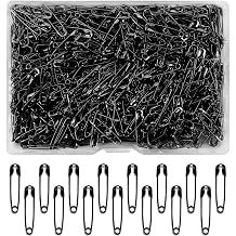 Pack of 500 Safety Pins 19 mm Small Black Set for Jewellery Making, Crafts and Sewing