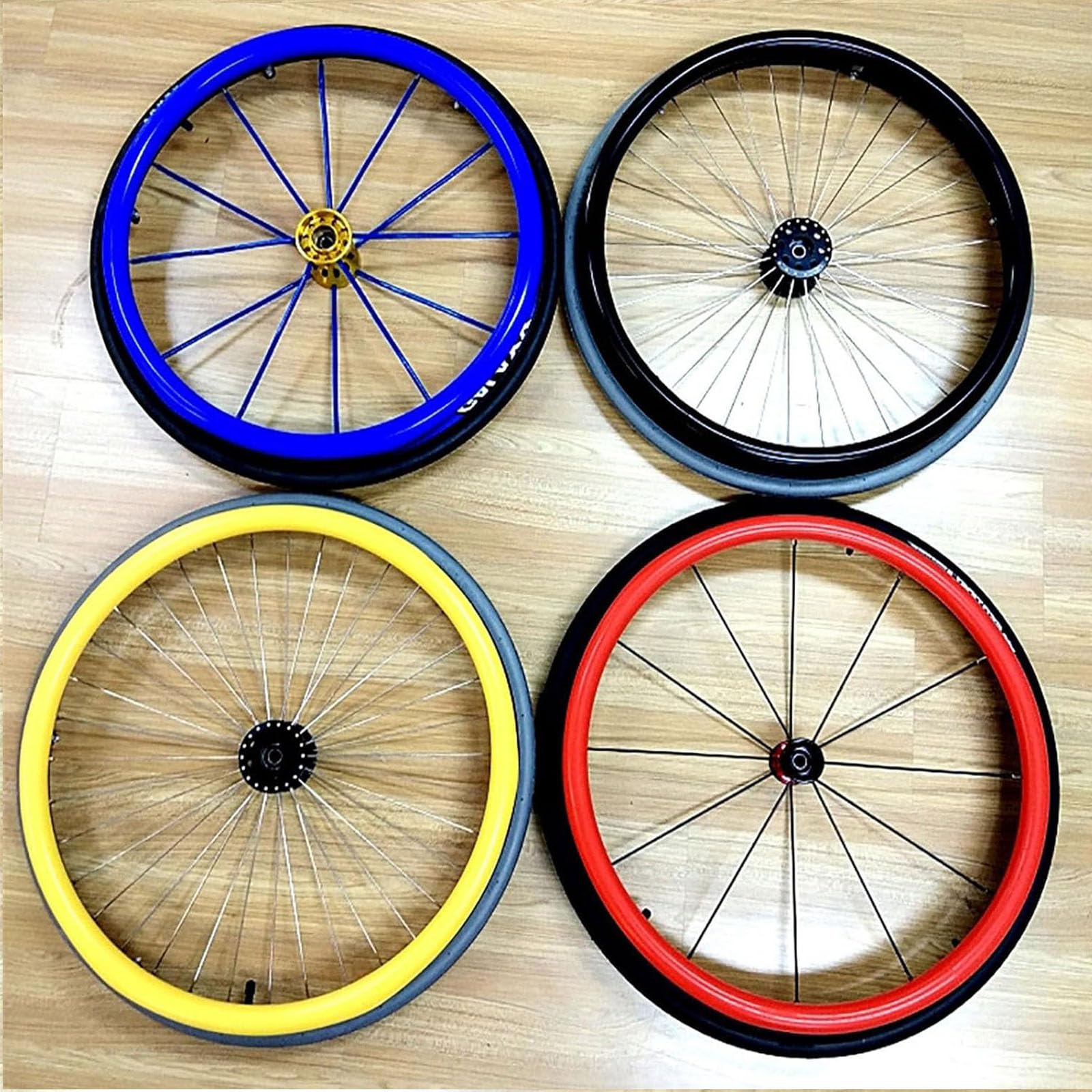 Funda para Anillo De Empuje De Silla De Rueda,Cubiertas Antideslizantes para Llanta De Empuje De Silla De Ruedas, Cubierta para Silla De Ruedas Traseras Deportivas,Amarillo,22in