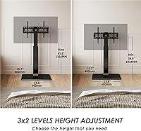 Vista 4 de FITUEYES Soporte giratorio para TV de piso con soporte para televisores de 37, 43, 50, 55, 60, 65, 70, 75 pulgadas, pantalla LCD LED plana/curva