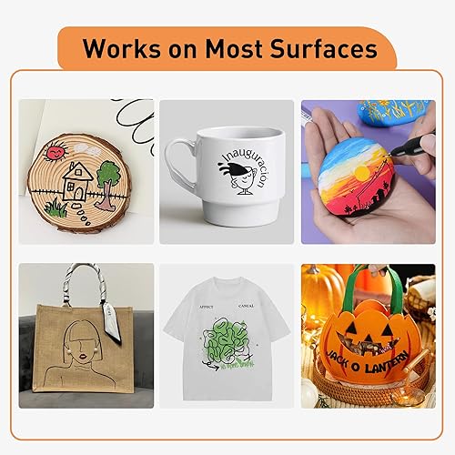 Miniatura 7 de 12 marcadores permanentes negros con bolsa, juego de bolígrafos impermeables de secado rápido, 8 puntas finas, 2 ultra finos, 2 puntas de cincel,