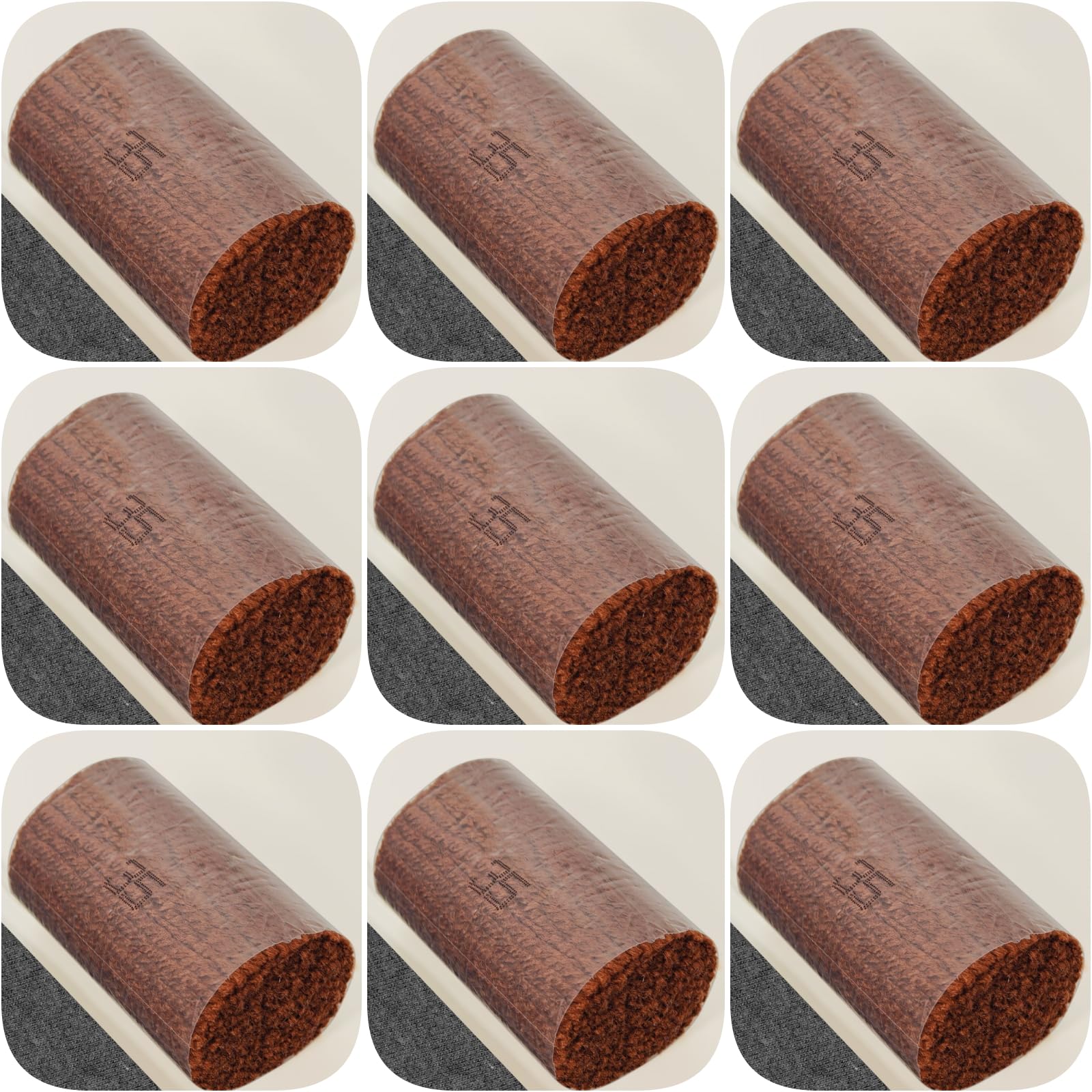 Yglnden 10 Bundles Latch Hook Kit Colorful Yarn Bundles Cut Rug DIY Latch Hook Yarn for Handmake Craft Sewing Knitting for Adults (10 Bundles# Brown B)