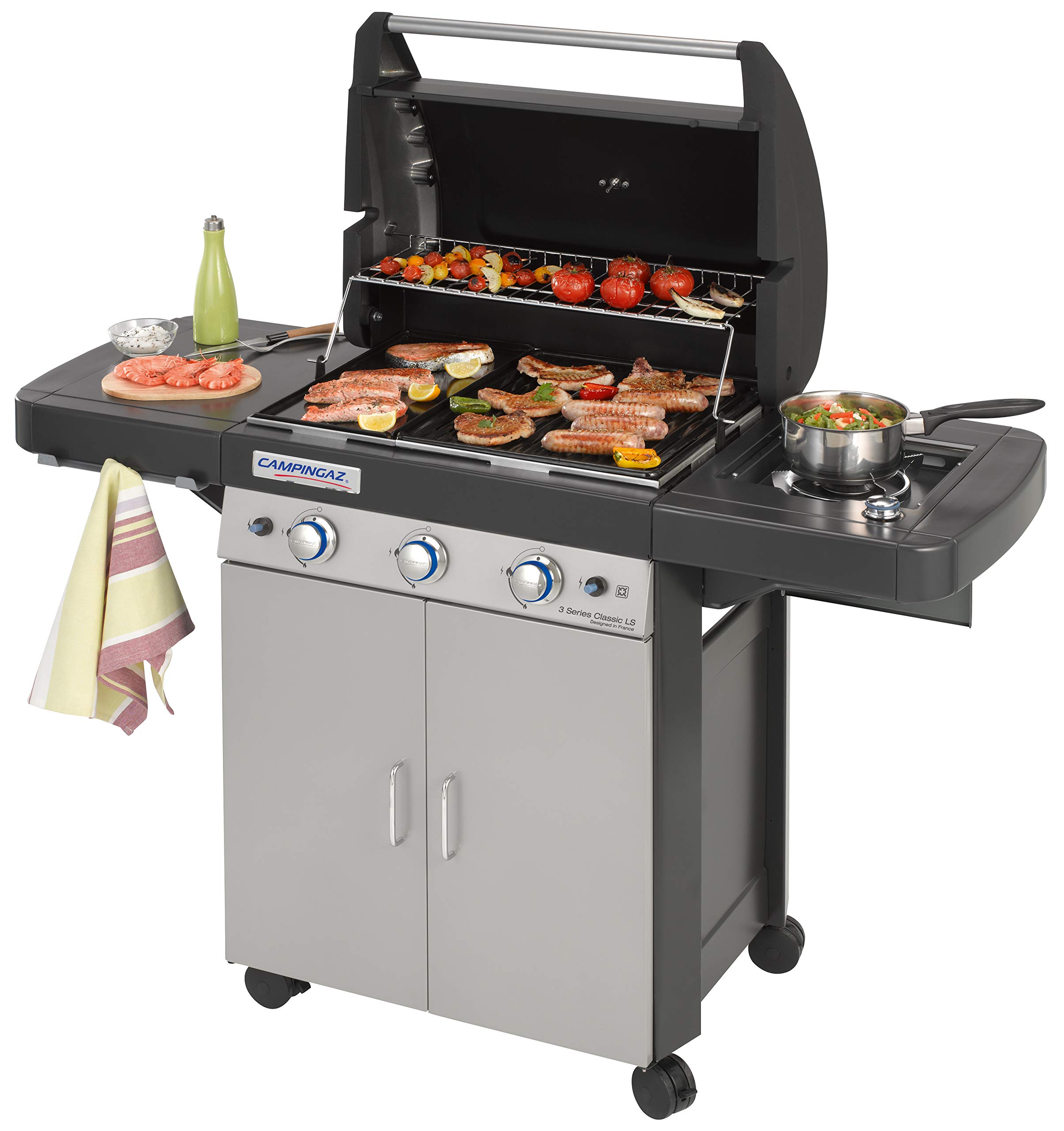 Campingaz 3 Series Classic LS Gas BBQ 3 Burner Gas Barbecue Grill 9.6 KW Power Instaclean Easy