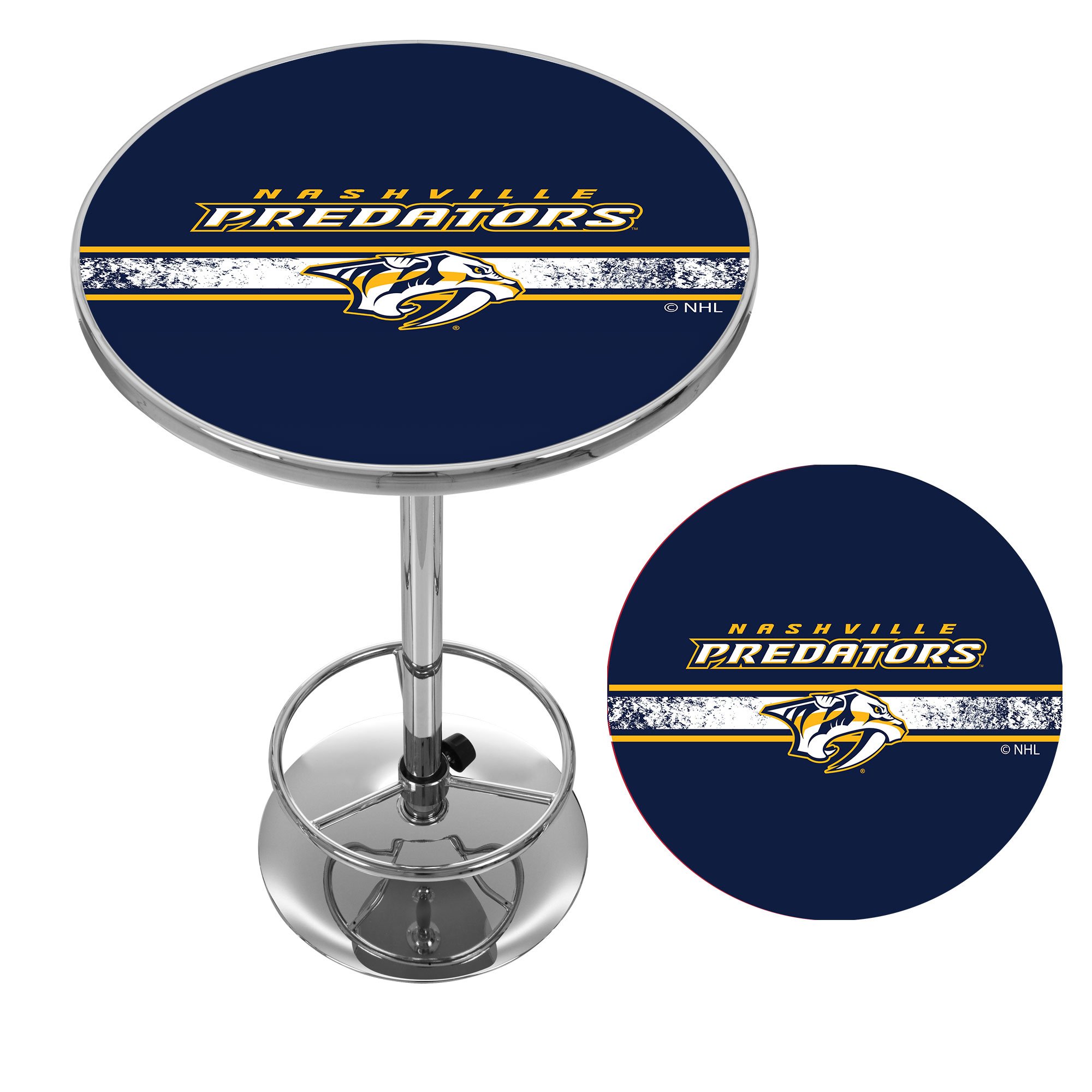 Trademark Gameroom NHL Nashville Predators Chrome Pub Table