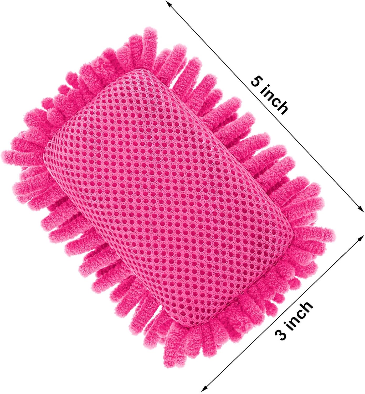Outus 2 Pieces Microfiber Shag Whiteboard Eraser Dry Eraser, Grey, Pink