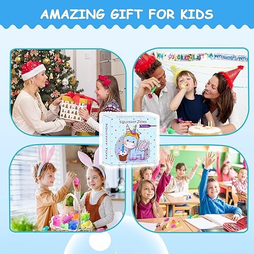 Miniatura 7 de POKONBOY 30 juguetes Squishies Mochi, mini Kawaii Squishy Dinosaurio Animales Squeeze Stress Relief Toys Easter Basket Stuffers Christmas Birthday
