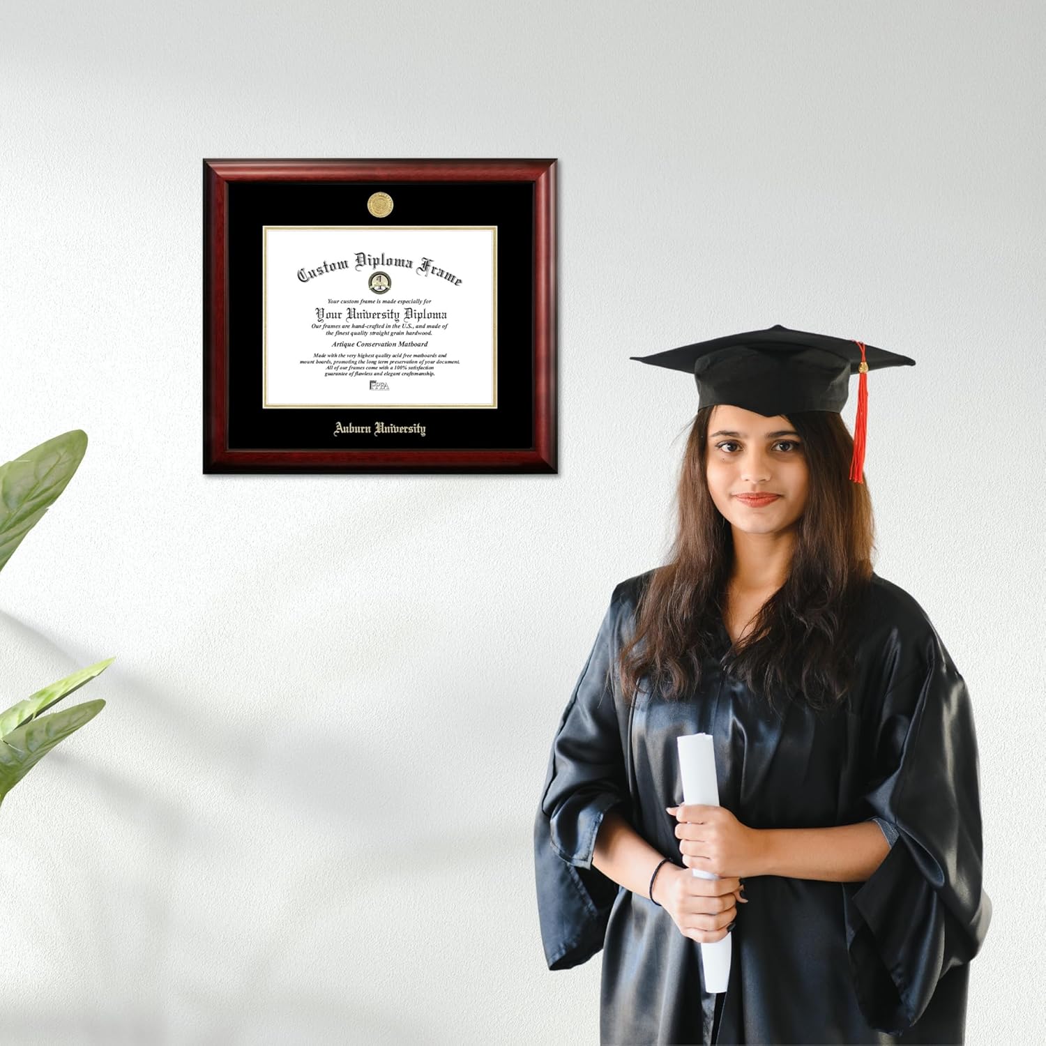 AL992GED Auburn University Embossed Diploma Frame 13 x 17 Inches Gold