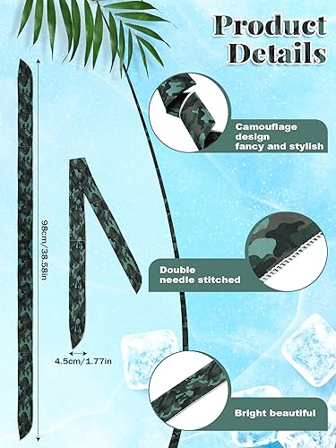 Miniatura 2 de Janmercy 10 unidades de teñido anudado para el cuello, bufandas refrescantes, bandanas de hielo de verano para hombres y mujeres, camping, correr,