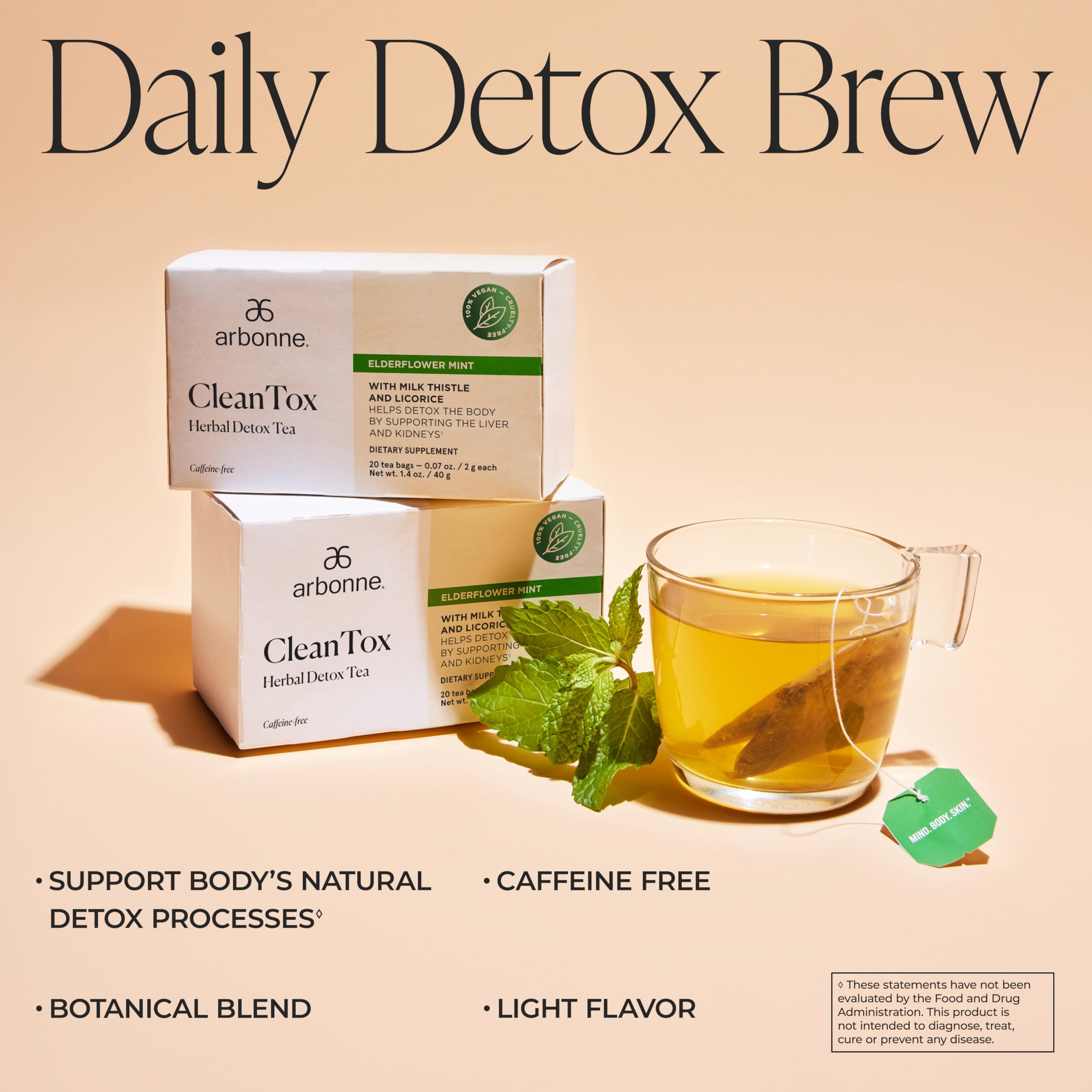 Amazon.com : Cleantox Herbal Detox Tea – Caffeine Free Tea Bags w