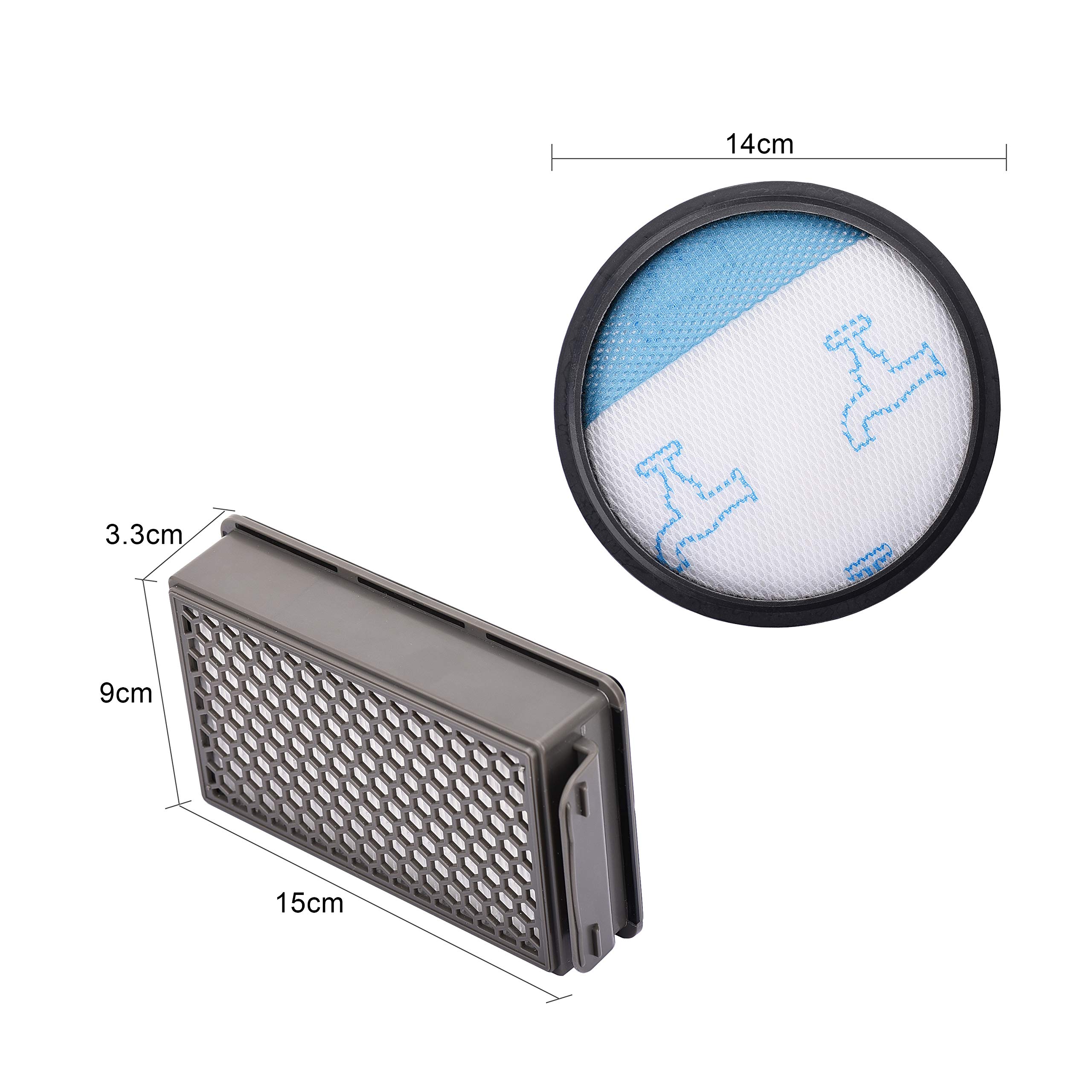 Queta 6 Pezzi Filtro HEPA per Rowenta, Filtro HEPA per Rowenta Power Cyclonic/Moulinex/Tefal, RO3718EA RO3724EA RO3731EA RO3753EA RO3786EA RO3798EA MO3718PA MO3723PA MO3751PA TW3724RA TW3731RA