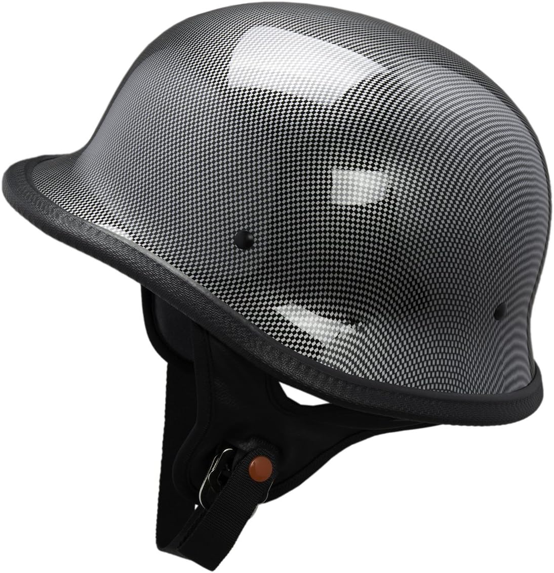 Lunatic, L2011CF-16, Extra Large, Carbon Fiber Look German Style Motorcycle Helmet
