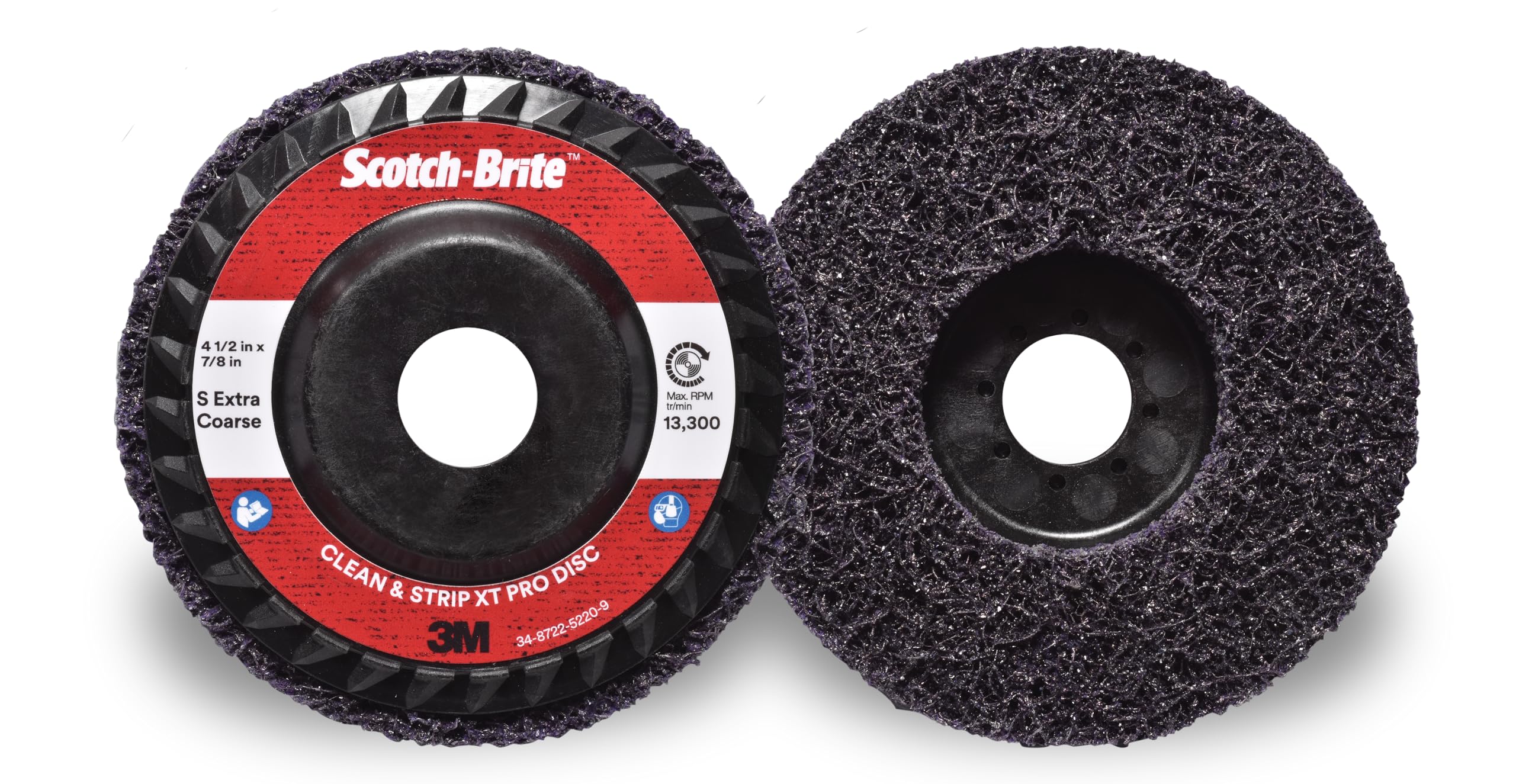 Disque de nettoyage et décapage Scotch-​Brite XT Pro, 125 mm x 22 mm, Grain S XGROS
