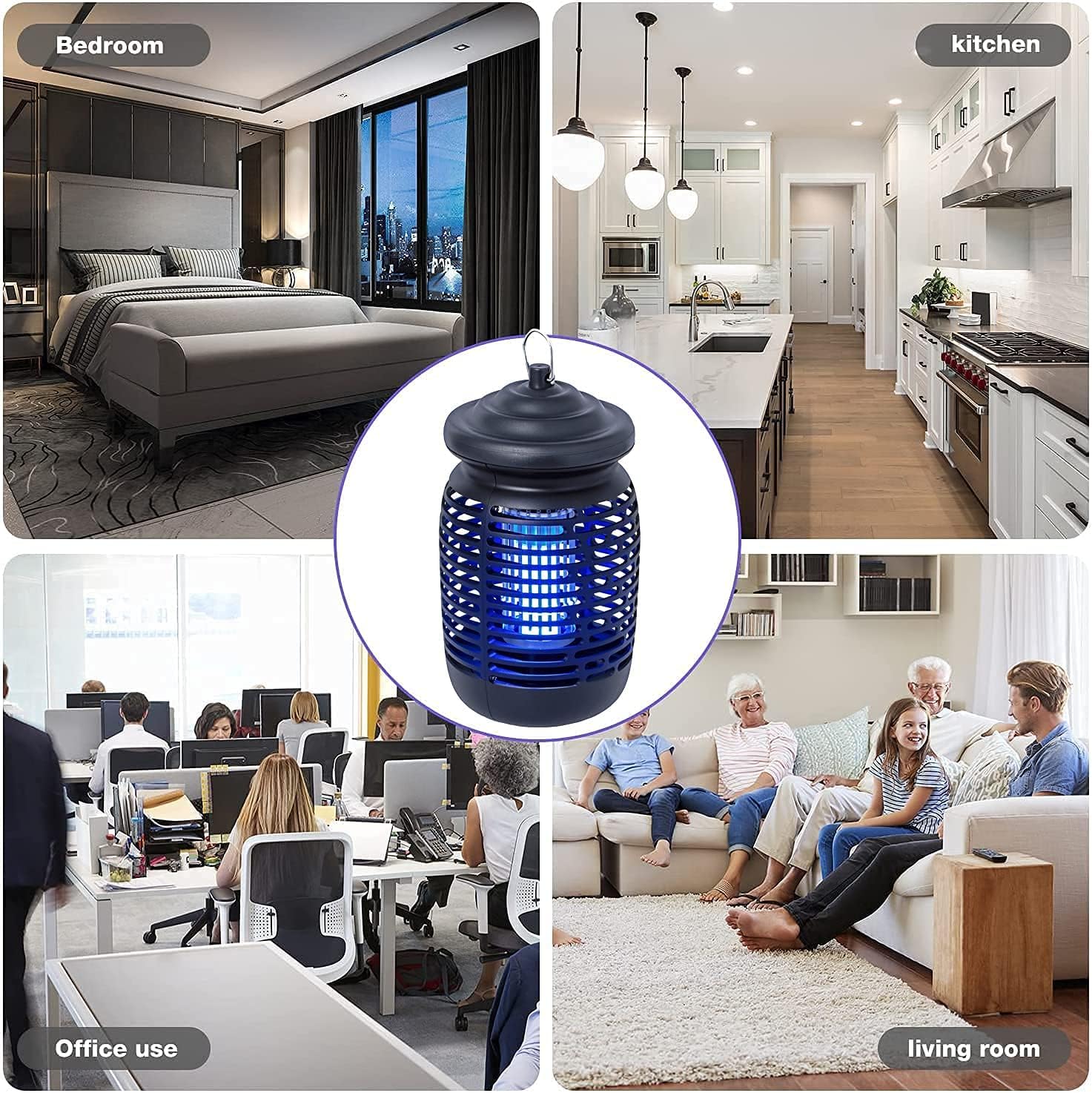 Bug Zapper Attractant Electric Mosquito Zappers Killer Insect Fly Trap Repellent, Waterproof Outdoor Indoor Electronic Light Bulb Lamp for Patio Backyard