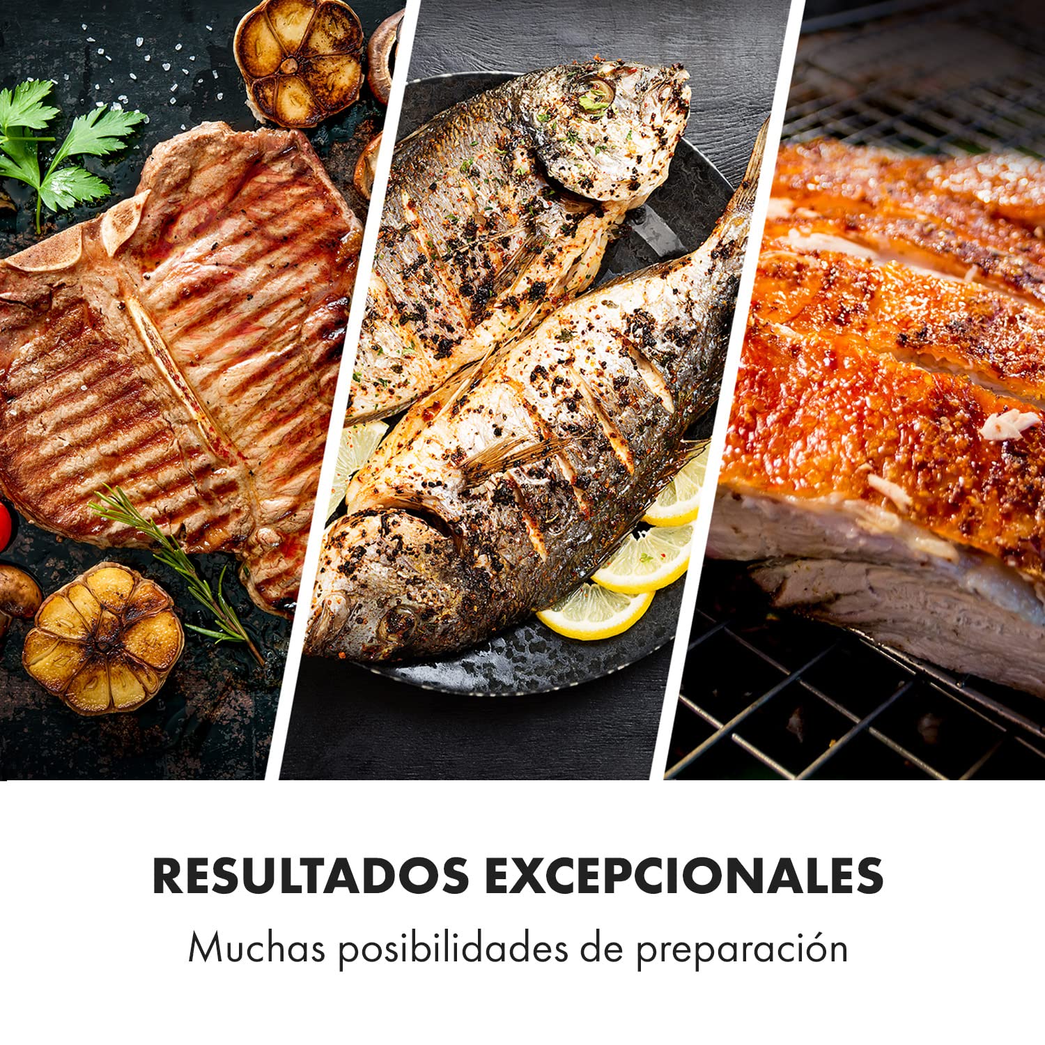 Klarstein Asador Giratorio Barbacoa, 2 en 1, Parrilla Electrica de Cerdo Extra Grande con Ruedas, Asador Pollos Exterior Rejilla Acero Inoxidable