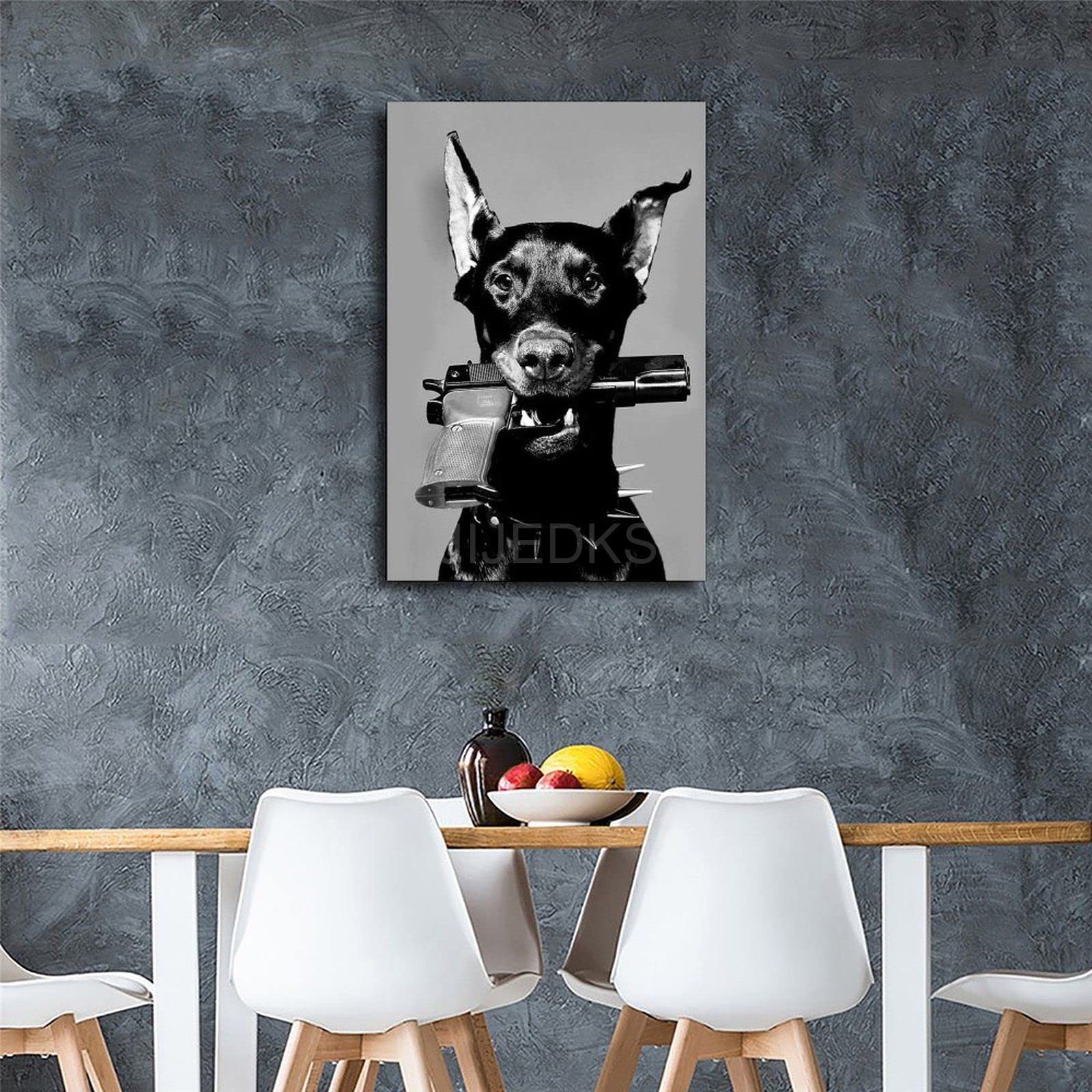 JWJQTLD Stampa su Tela Wall Animal Art Canvas Painting Nero Bianco Nordic Poster E Stampe Immagini A Parete Soggiorno, 70X100Cm Senza Cornice