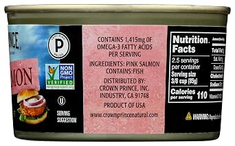 Crown Prince Salmon Ls Pink Wild, 7.5 oz