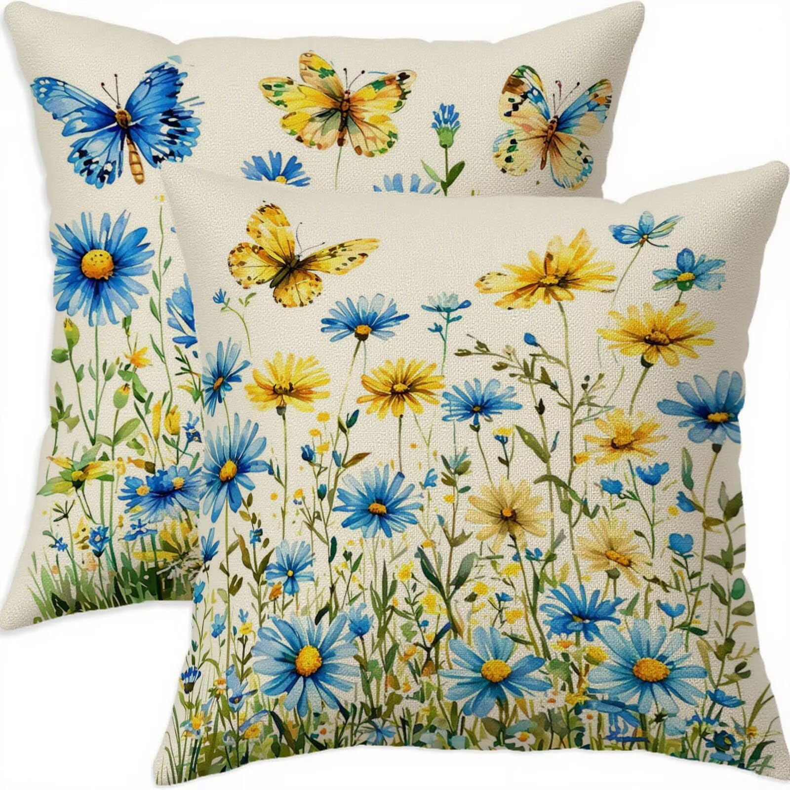 Housses de coussin 60x60 bleu imperméables pour votre décoration de patio et balcon