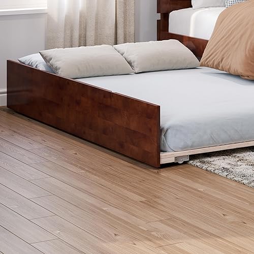 Miniatura 7 de AFI Cama nido Urban de tamaño matrimonial en espresso Espresso,claro (Light Toffee),Nuez,Blanco,Gris