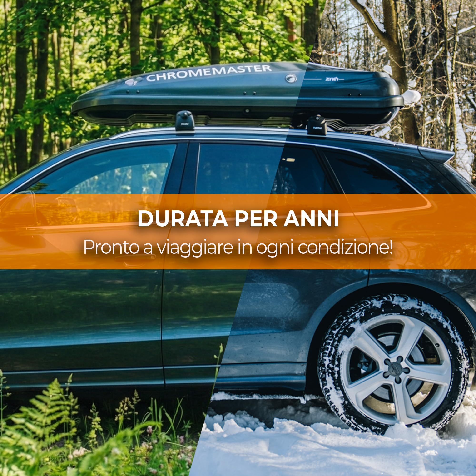 CHROMEMASTER | Barre Portatutto Integrate Compatibili con Fiat Doblò L1 Standard CORTO 2022+; Installa Sulle Barre Un Portapacchi, Box Da Tetto O Cestello Da Tetto | Installazione Semplice e Veloce