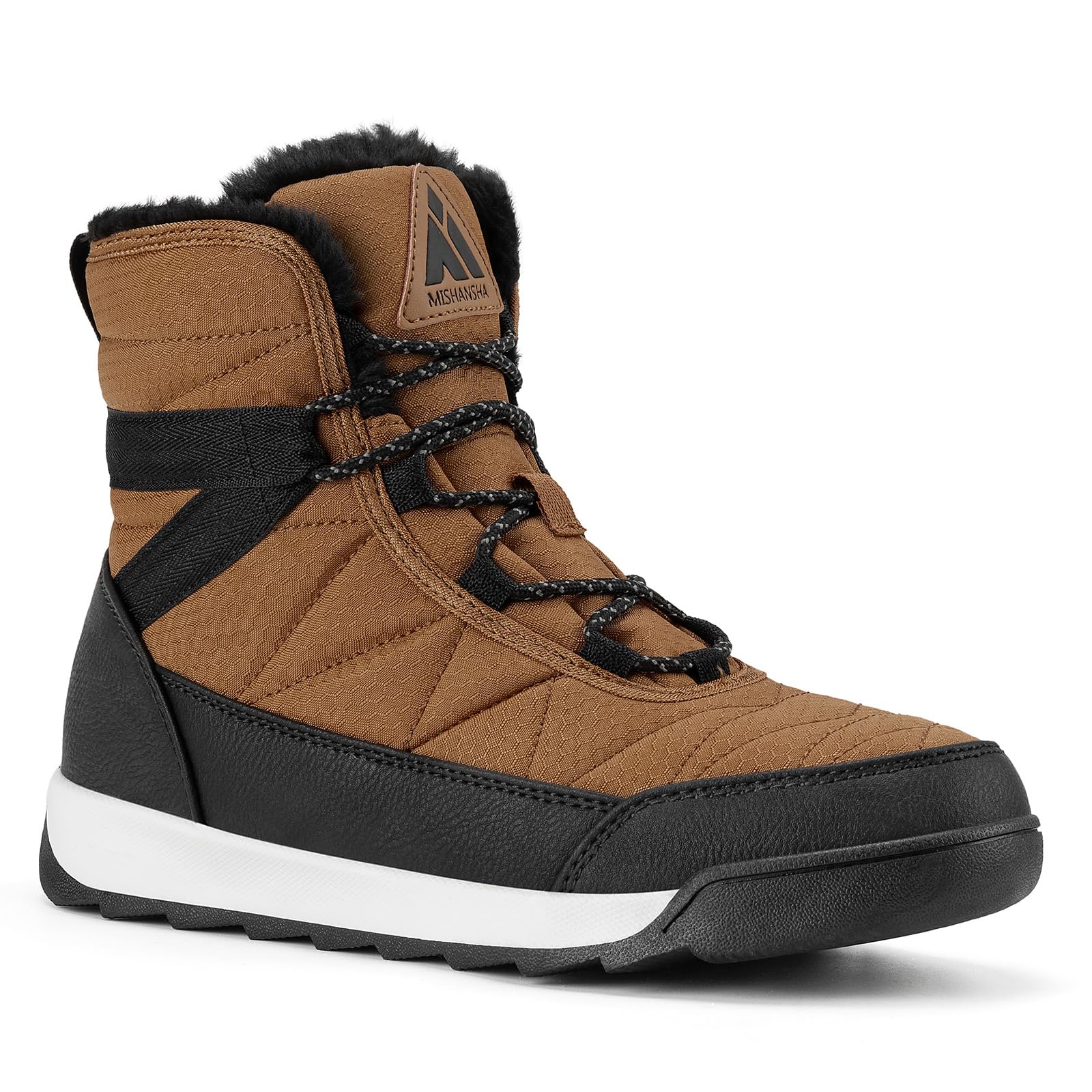 Mishansha Stivali Donna Invernali Scarpe Neve Stivaletti Pelliccia Fodera Caldo Antiscivolo Stivali da Neve Taglie 36-42