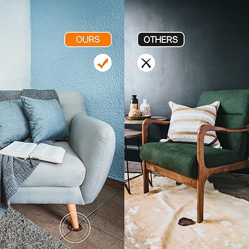 Miniatura 6 de Cabilock Almohadillas redondas para muebles, 10 uds., antideslizantes, para patas de muebles, tazas de ruedas para sofá, silla, tapones, tazas de