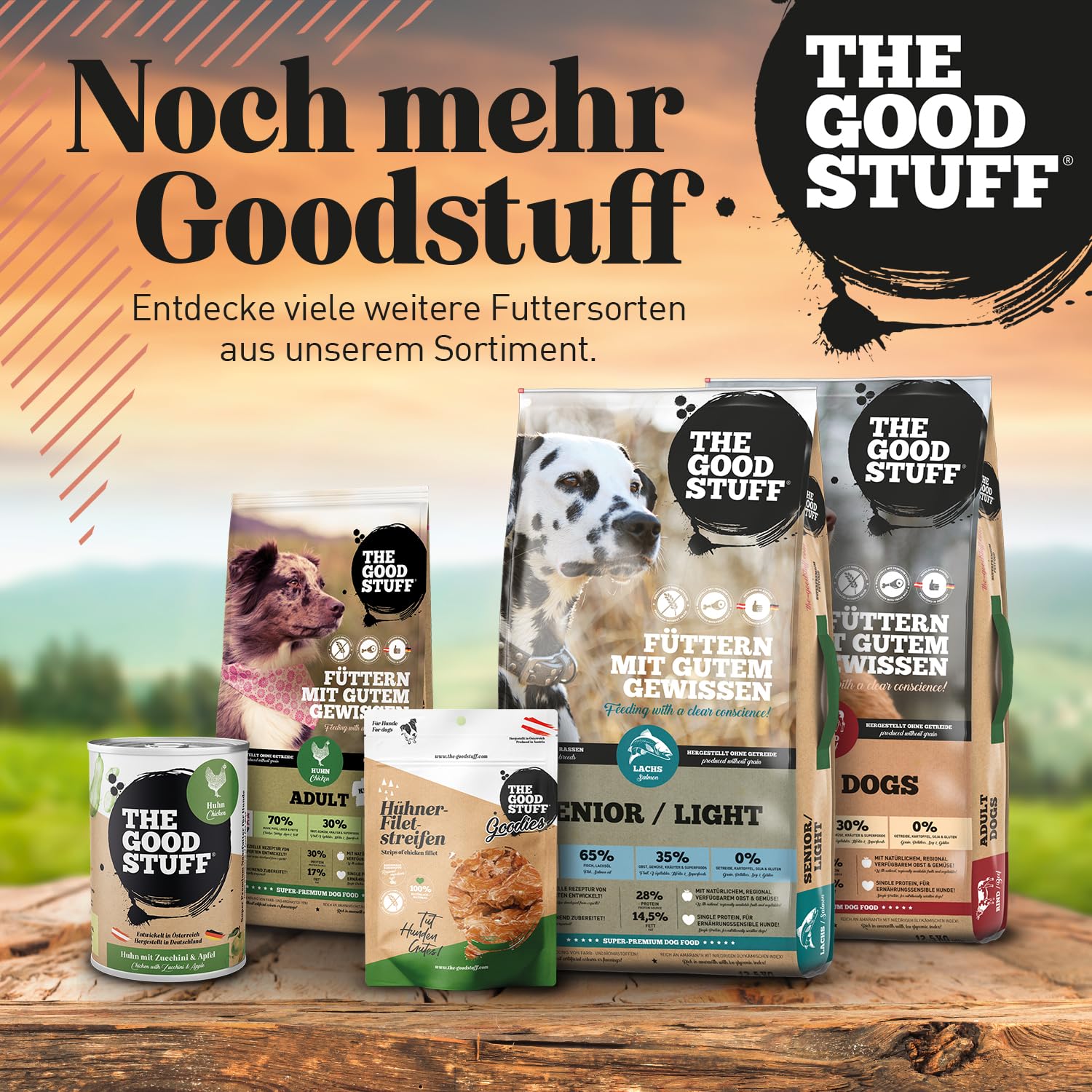 The GOODSTUFF Huhn (Senior/Adult Light) 12,5 kg | Getreidefreies Hundetrockenfutter mit frischem Hühnerfleisch | Für ältere Hunde mit wenig Aktivität | Hundefutter trocken | Premium Trockenfutter