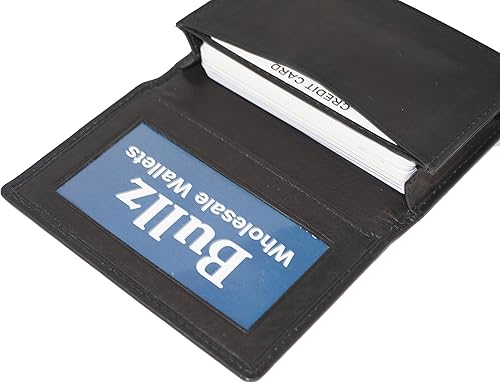 piel Tarjeta de Crédito Titular De La ID Slim diseño portafolios para hombre negro