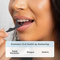 Vista 3 de PUL - Púas de hilo dental de menta para limpieza profunda, palitos de hilo dental a base de plantas con hilo dental de nailon resistente a