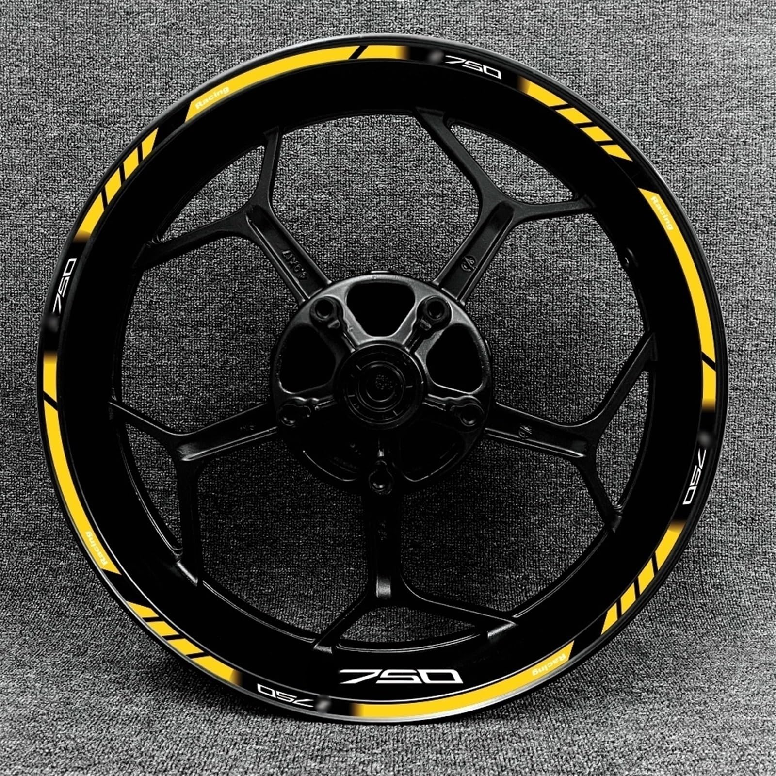 Motorcycle Wheel Sticker Inner Rim Reflective Protection Decal Decorative Film for Kawasaki Z750 Decorative(Color8)