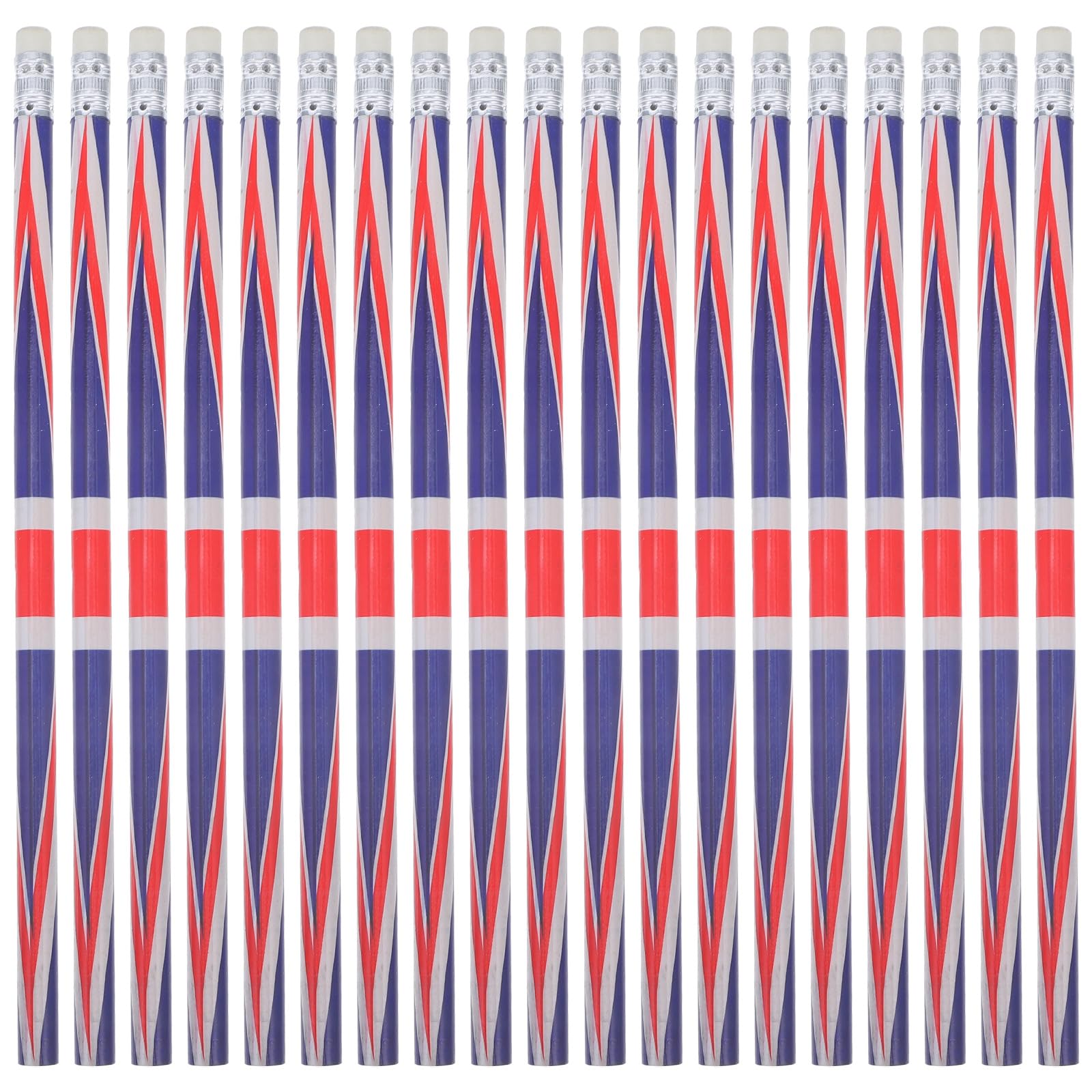 Lot de 120 Set de Set de Crayons en Bois avec Motif Drapeau, Utilisation Multifonctionnelle, Expérience D'écriture Fluide, pour Récompenses en Classe et Événements