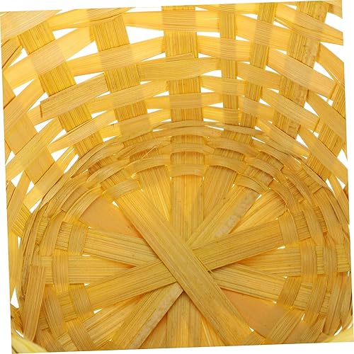 Miniatura 8 de BESPORTBLE Cesta tejida de bambú, cesta redonda para huevos de Pascua, accesorios decorativos para el día del niño