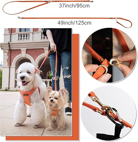 Miniatura 4 de Puppytie Arnés sin tirones para perro, con correa multifunción, pechera suave y ajustable para mascota, no ahorca, chaleco a prueba de escape para