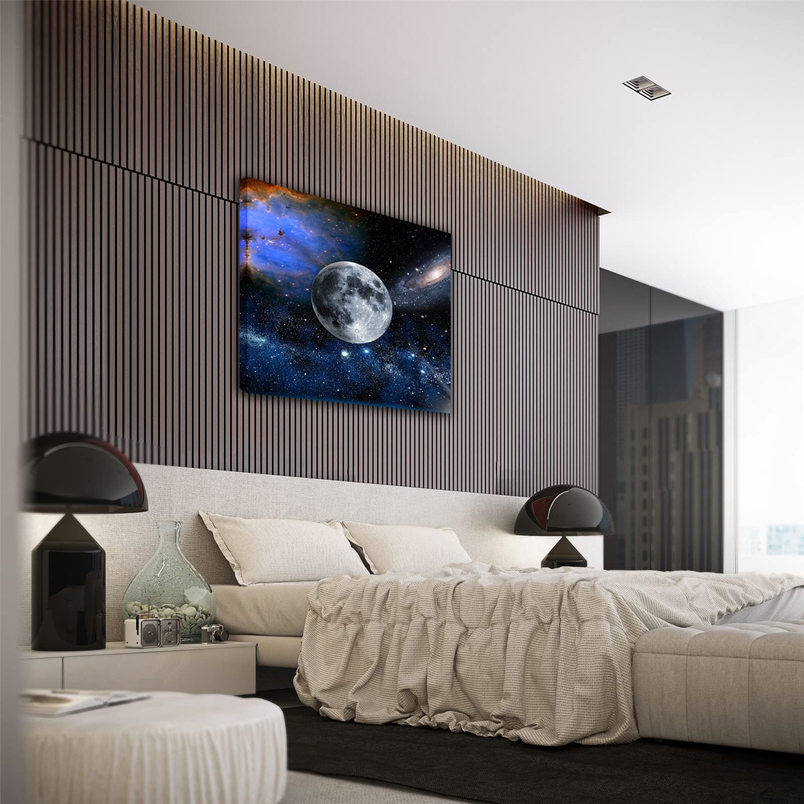 Amazon｜ブルームーンキャンバスウォールアート - 12 x 12インチ