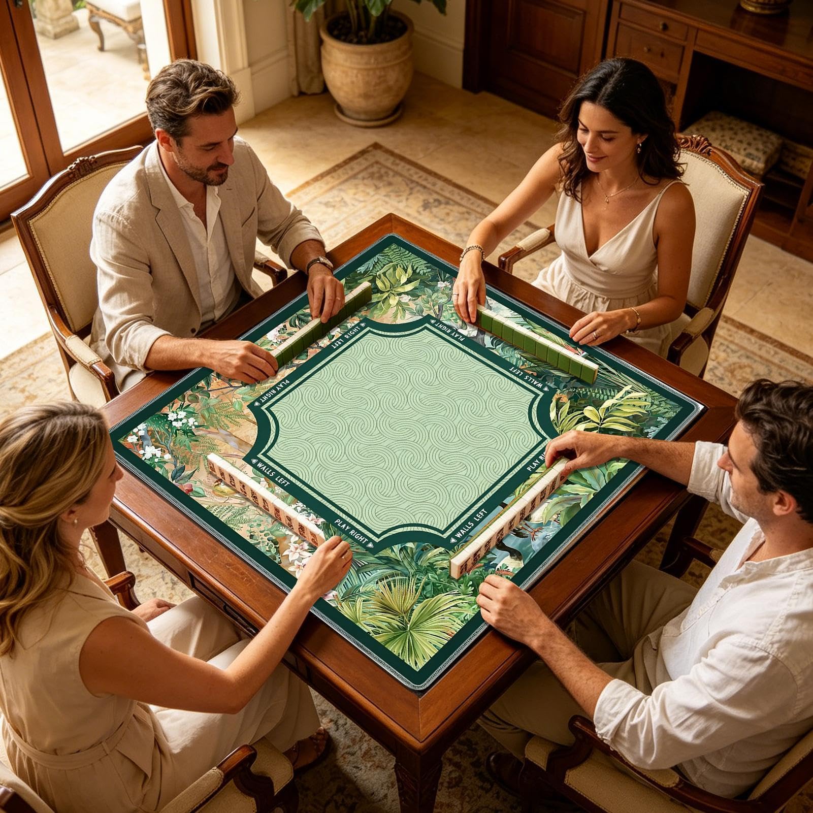 Rutschfeste Tisch-Mahjong-Matte Vintage rutschfestes exotisches