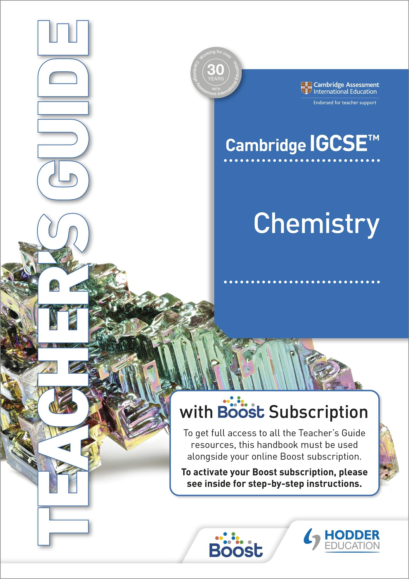 Cambridge IGCSE(tm) Chemistry Teacher's Guide with Boost Subscription Booklet