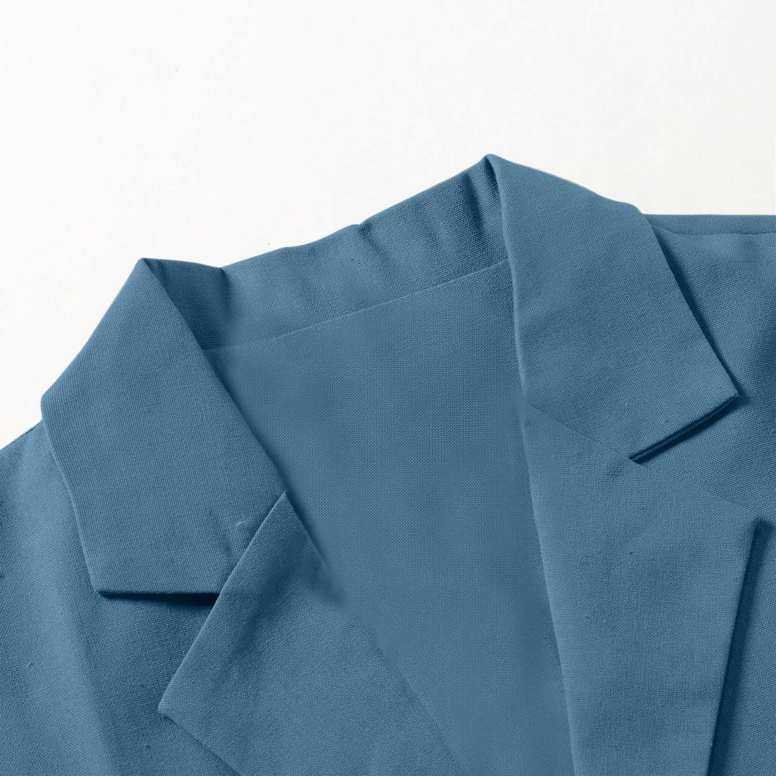 Blazer Hombre,Algodón y Lino Chaqueta de Traje Americanas Primavera Verano Abrigo Botón Moda Casual Slim Fit Elegant Negocios Oficina Color Sólido Outwear Bolsillo Basic Tops Talla Grande