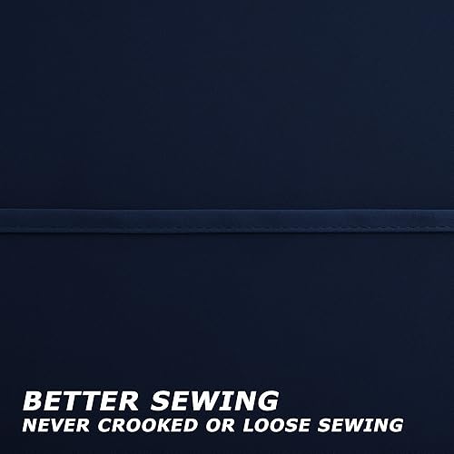 Miniatura 8 de KOUFALL Paquete de cortinas opacas de oscurecimiento de habitación azul marino de 84 pulgadas y cortinas de lino transparente para sala de estar y