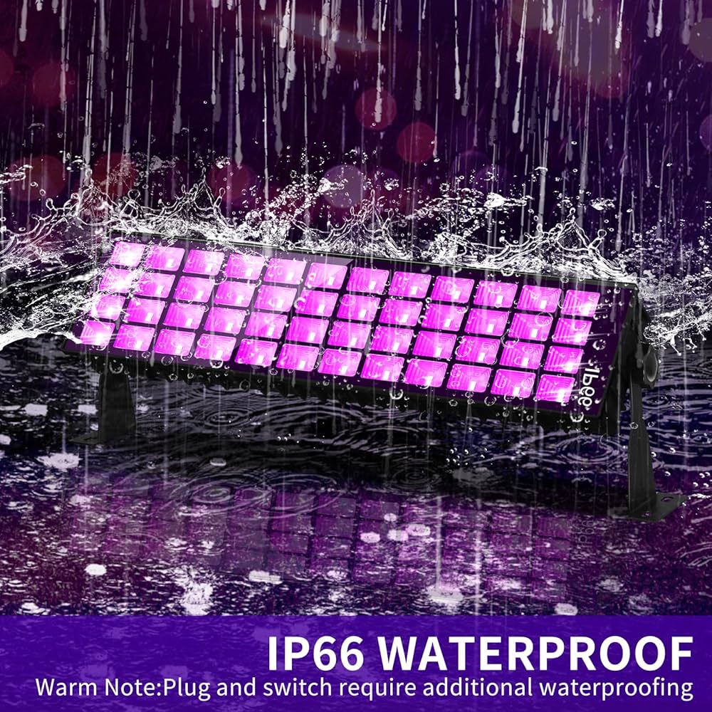 6 Pack 120W LED Black Lights, Blacklight Bar Light Up to