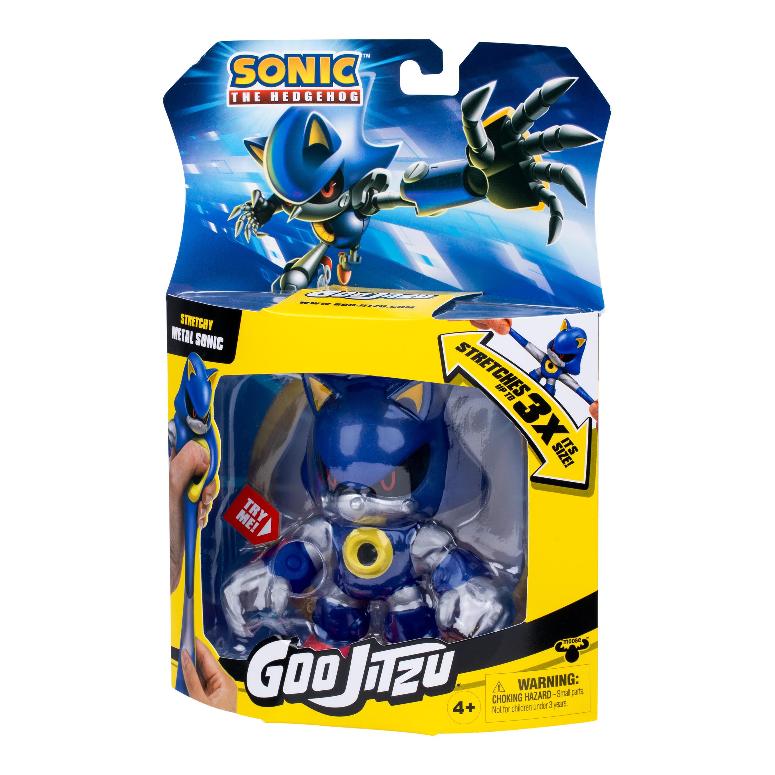 Heroes of Goo JIT Zu Sonic The Hedgehog – Metal Sonic Stretch Hero! Pressez et étirez Le Corps de Sonic jusqu'à 3 Fois sa Taille