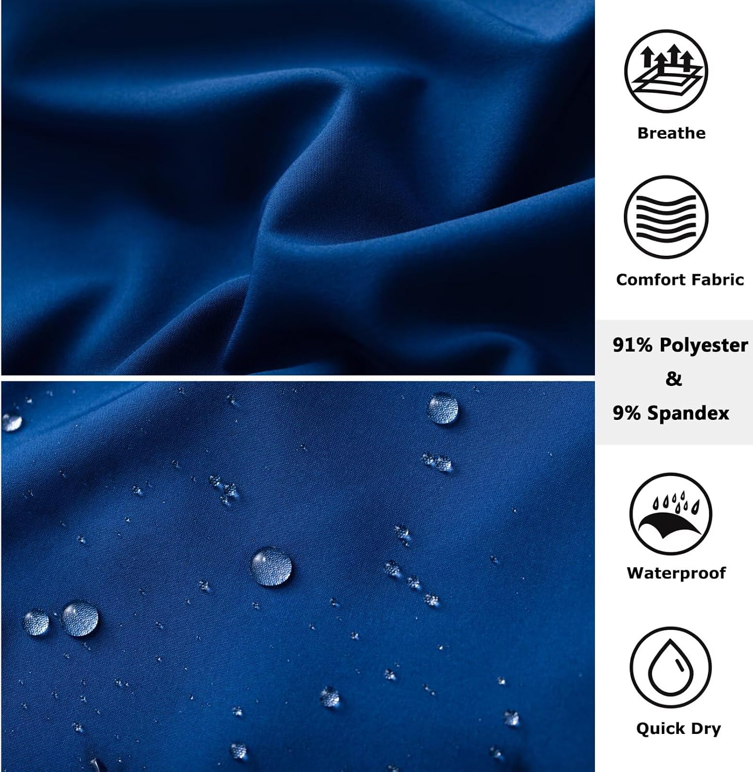 Vcansion 2 Pack Men's Outdoor Lightweight Hiking Shorts Quick Dry Sports Casual Running Shorts with Pockets